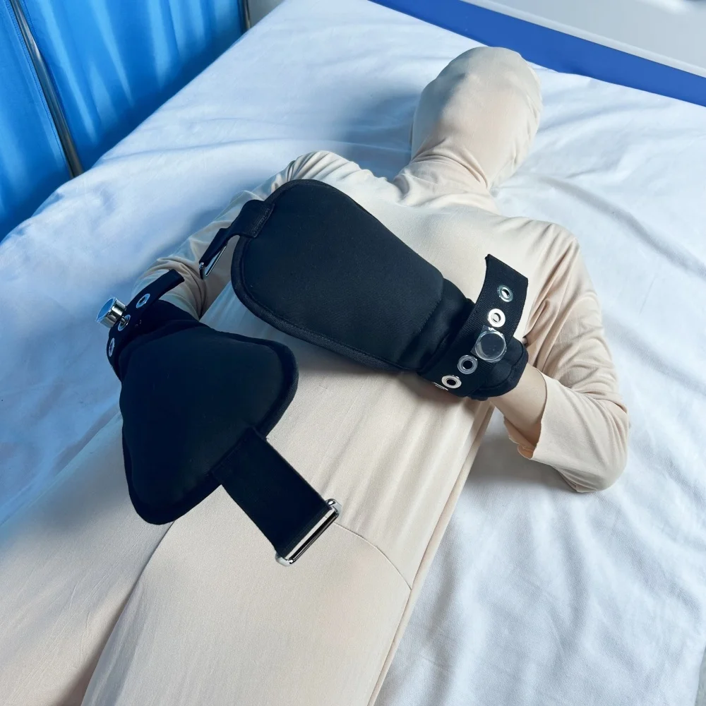 Medical Restraint Mitts Anti-Scratch Padded Locking Gloves for Wound Protection Behavioral Agitation Hand Control