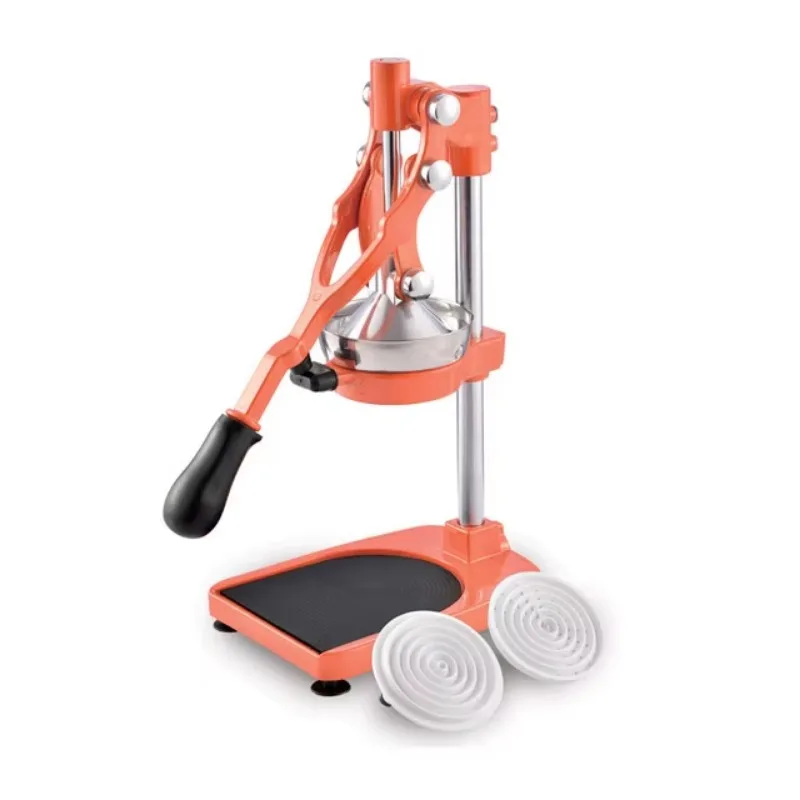 

round Manual Citrus Juicer Stainless Steel and Plastic Iron Blade Design Hand Squeeze for Home and Hotel Kitchen Use