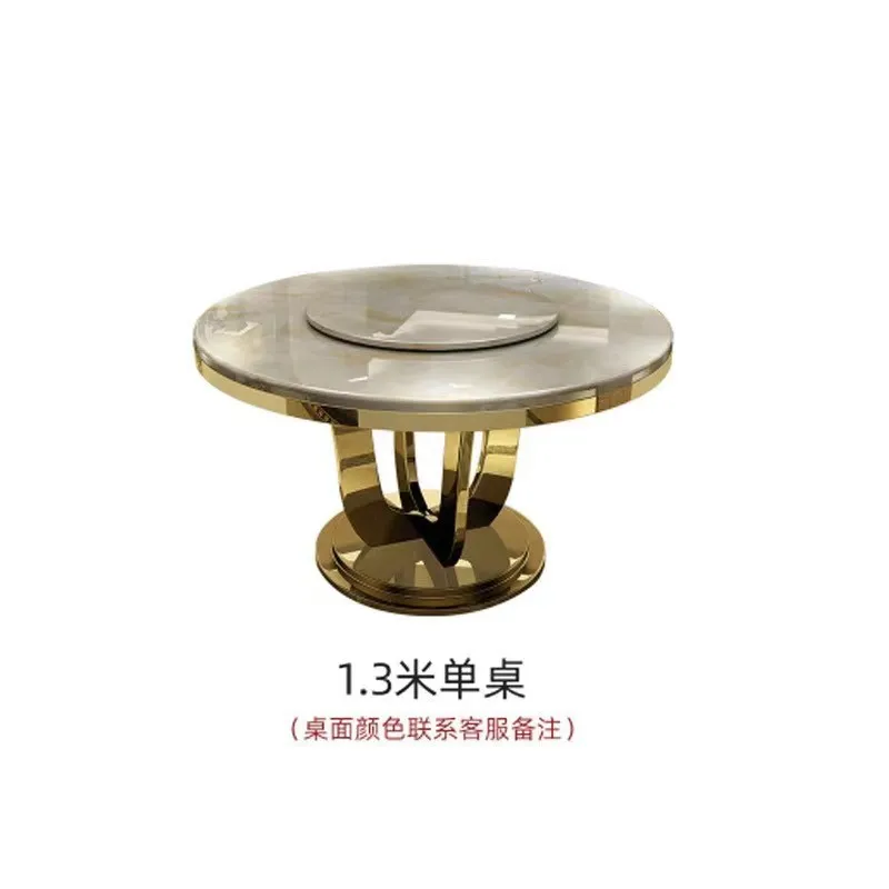 Dining table Modern marble stainless steel dining room Easy to assemble Sturdy and durable Quality stable structure