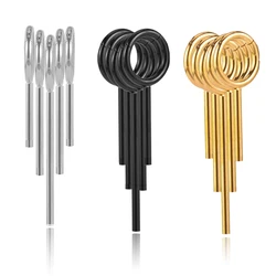 5/10/lots ring Ear Cuff  Stainless Steel Ear Clip Earrings Fake Cartilage Piercing Women Nose Rings Helix Cartilage Hoop Segment