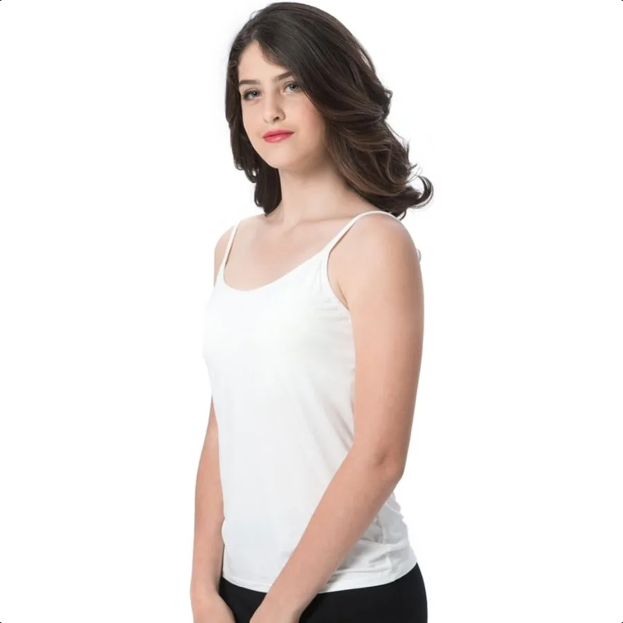 Ibeauti Womens Camisoles Tops with Built in Padded Bra Basic Breathable Tank Top
