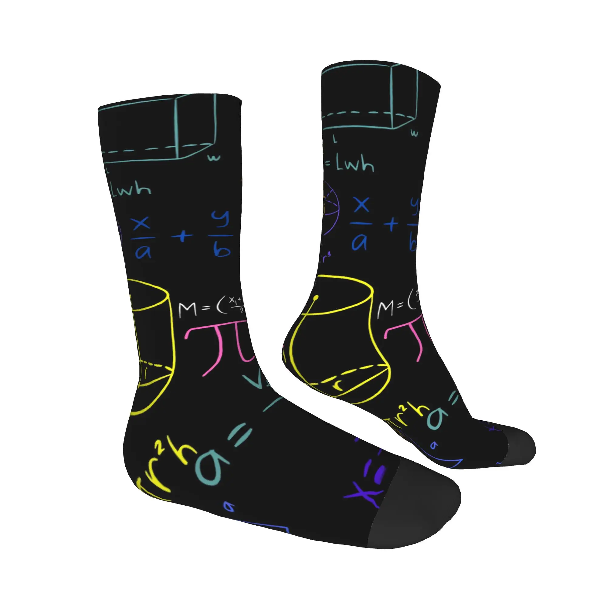 Chemical Molecular Formula Socks Autumn  Stockings Fashion Women Men Comfortable Socks Graphic Cycling Non Skid Socks