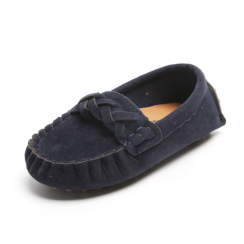 JGSHOWKITO Hot Fashion Kids Shoes For Boys Girls Children Leather Shoes Classical All-match Loafers Baby Toddler Boat Shoes Flat