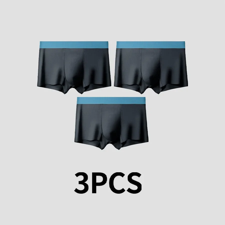 3PCS Modal antibacterial underwear for men - summer lightweight style, comfortable and breathable. Men's four-corner pants 4