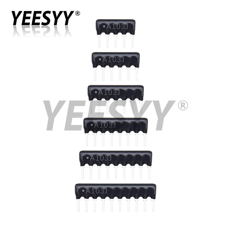 10pcs 9PIN 8PIN 7PIN 6PIN 5PIN exclusion Network Resistor array DIP 100 220 470 680 1K 1.2K 1.5K 2K 2.2K 4.7K 5.1K 10K 100K ohm