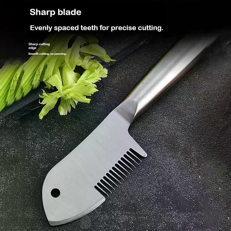 Stainless Steel Green Onion Cutter Shredder Slicer Kitchen Gadget Multi-functional Green Onion Chopper Scallion Shredding Knife