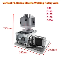 High-precision Vertical FL-Series Electric Welding Rotary Axis Stepping Motor Control Table Rotate fixture Workbench