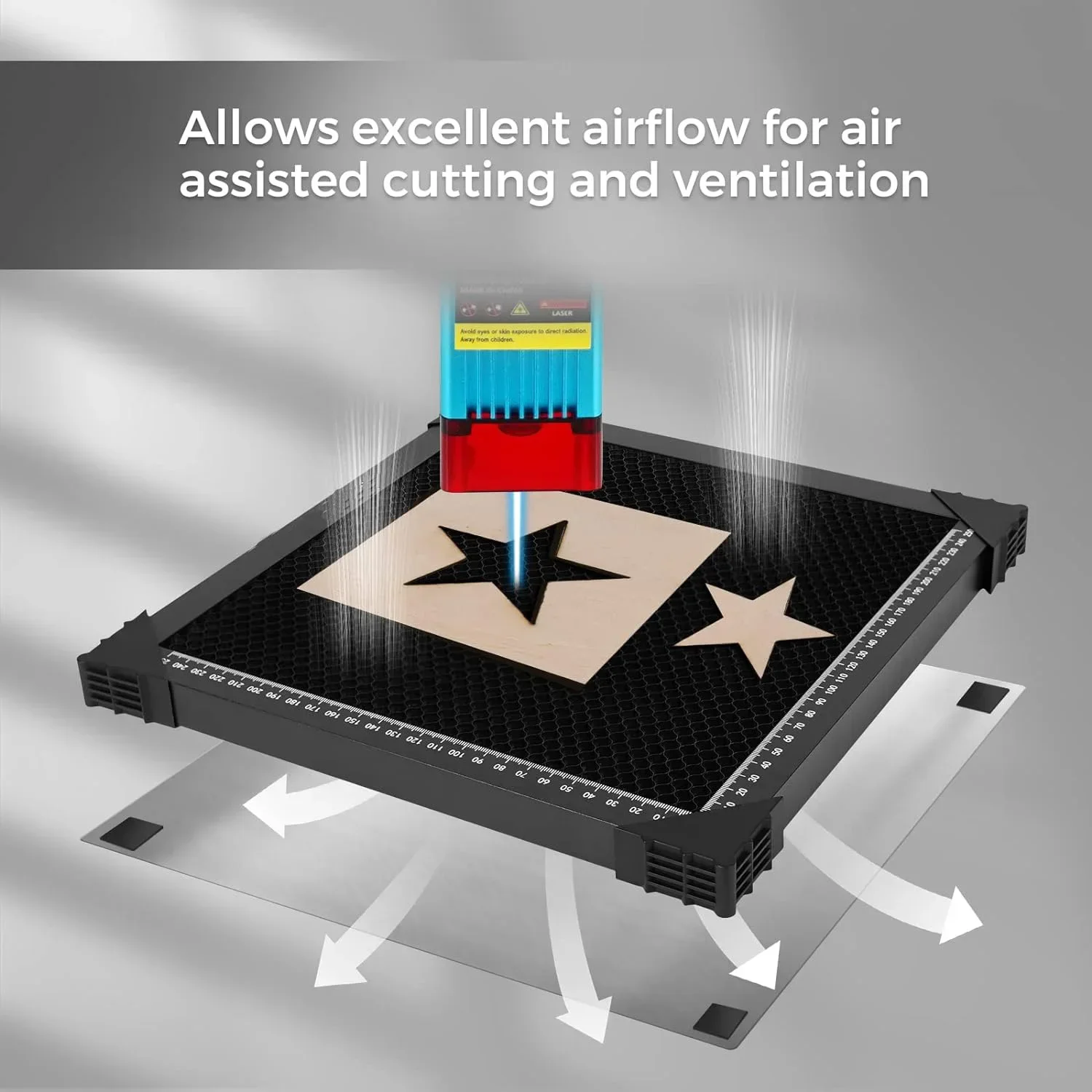 Laser Cutting Honeycomb 300x300mm Working Table Board Steel Panel Platform for CO2 Diode Laser Engraver Cutting