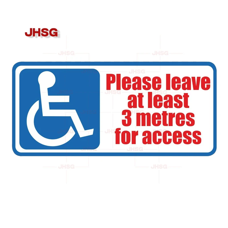 

Disabled Please Leave 3 Meters For Access Vinyl Car Van Decal Safety Stickers