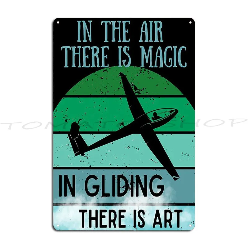Glider Gliding Soar  Metal Plaque Poster Design Pub Wall Decor Garage Club Party Design  Tin Sign Poster