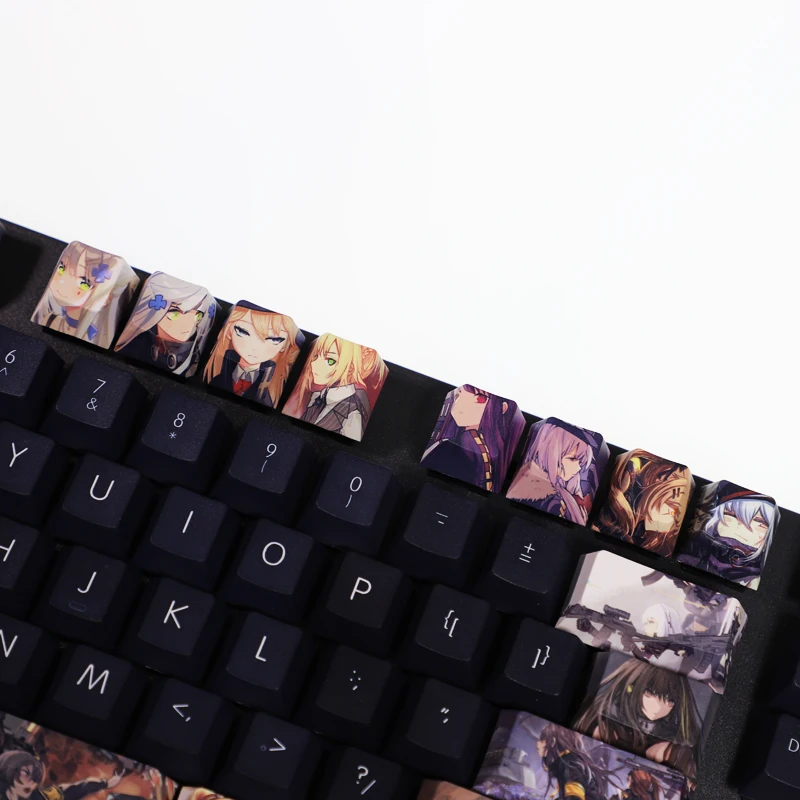 Girls Frontline 108 Key Caps PBT 5-side DYE Sublimation Cherry Profile MX Cross Axis Switch Keycap Mechanical Keyboard Game Gift
