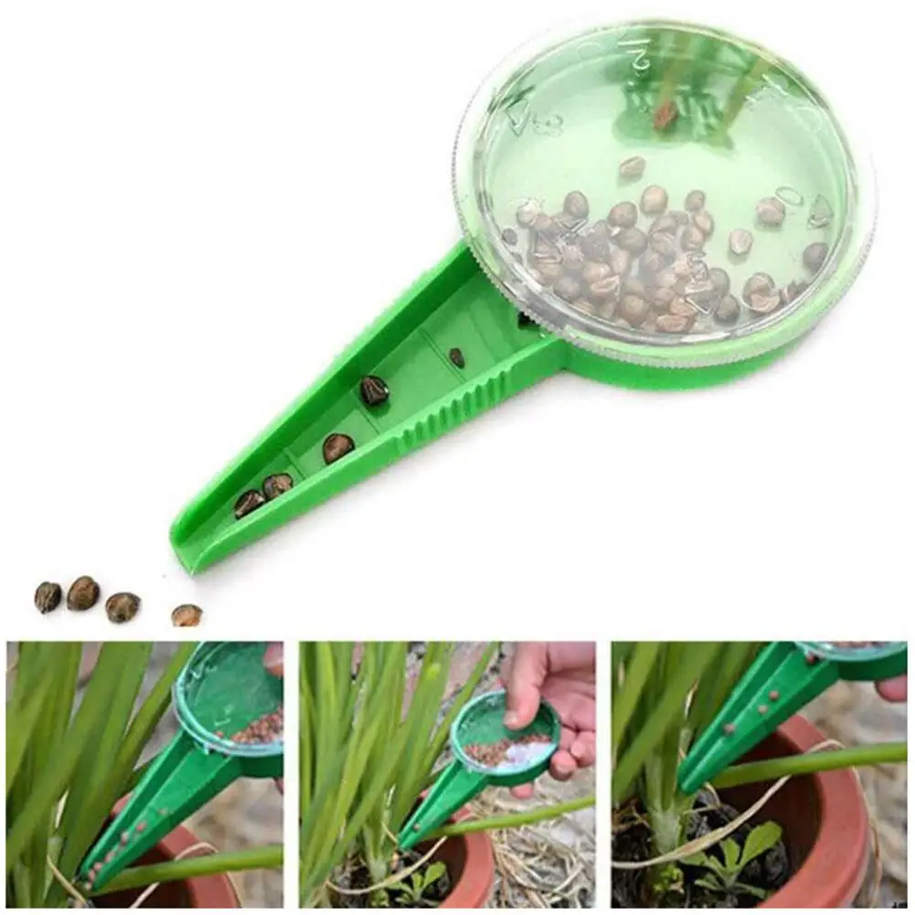 Seed Dispenser Sower 5 File Adjustable Seed Spreader Flower Seeder Tool Garden Planter Hand Dial Grass Seeder For Garden So W3O4