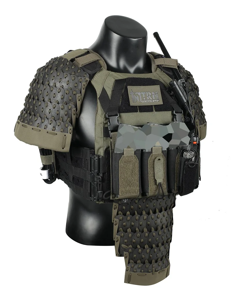 Chinese Style Lightweight Protective Equipment, Shoulder Guard, Crotch Tactical Vest Accessories, Outdoors Armor