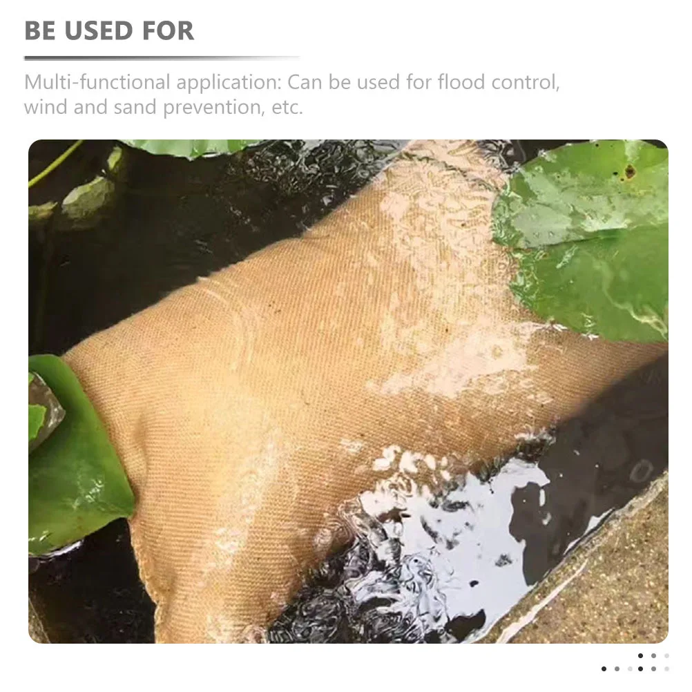 5 قطعة أكياس الرمل الثقيلة للتحكم في الفيضانات بدون رمل لتخزين المواد الغذائية أكياس الخضروات أكياس الخيش أكياس التخزين المنسوجة #2