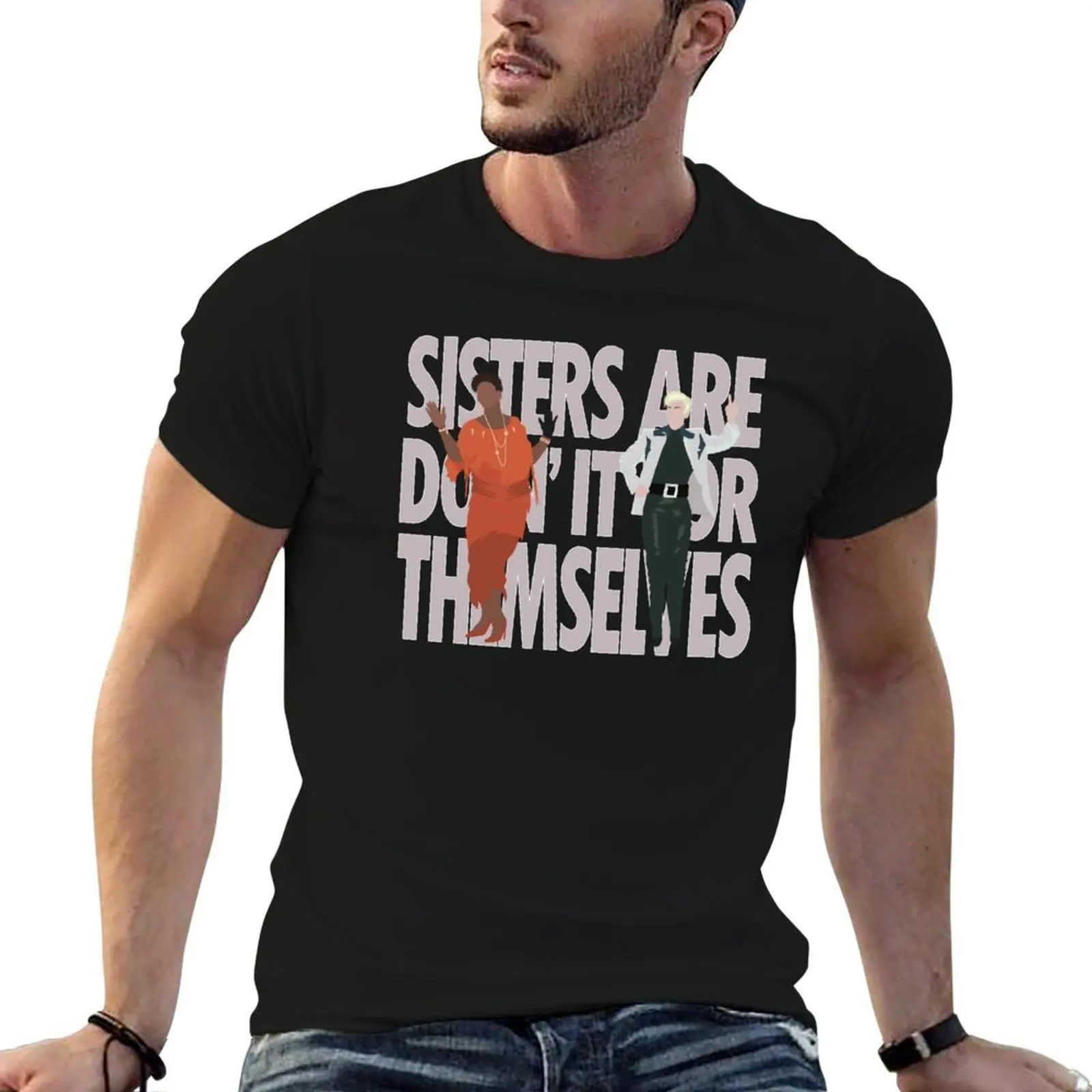 Camiseta de anime para hombre, camiseta de Annie & Aretha-Sisters Are Doin' It For Themselves