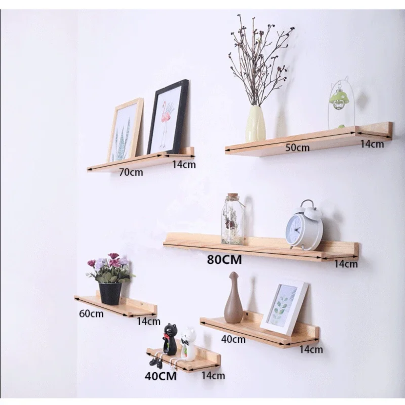 Wooden Shelf Display Stand Bedroom Living Room Decoration Shelf Book Ornament Display Stand Wall Mounted Shelves