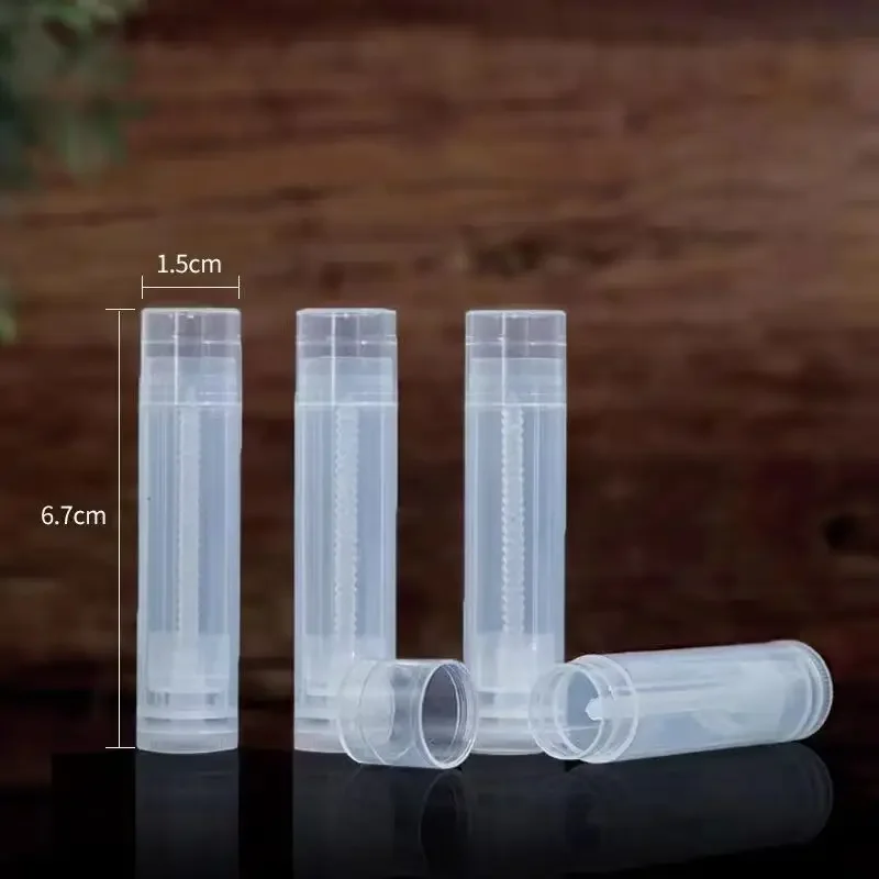 100Pcs 5ml DIY Empty Lipstick Bottle Lip Gloss Tube Lip Balm Tube Container Jars Balm Lip Gloss Tube with Cap Travel Makeup Tool