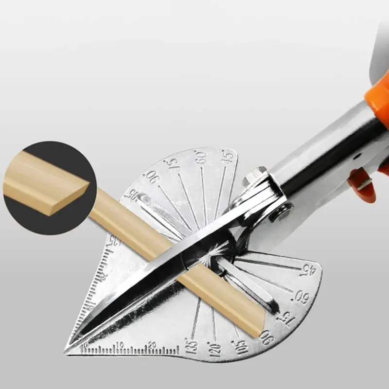 Angle Shear 45 Degree to 120 Degree Miter Cutter Hand Shear, Sk5 Blade, Wire Slot Cutter Trunking, PVC, Plastic, Thin Wood Strip