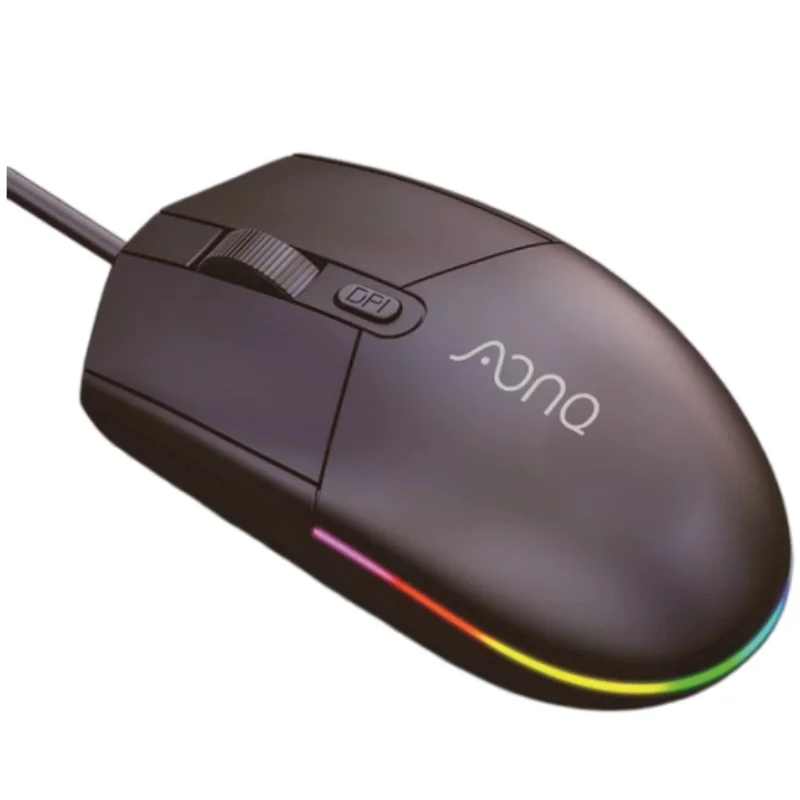 AONQ LG100 Wired USB Gaming Mouse with RGB Lighting for Computer Business Office Home Electronics Competition