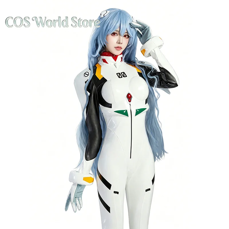 Overwatch D.va Ayanami Rei Kampf-Cosplay-Kostüm Halloween Karneval Party Damen Jumpsuit Outfit Komplettset