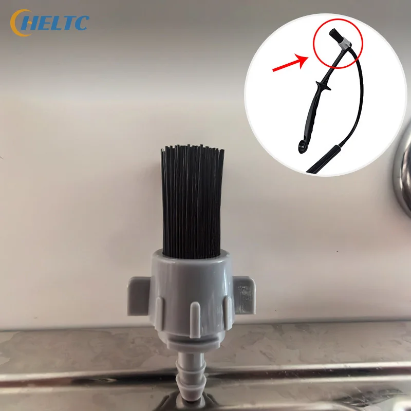 Coffee Steam Cleaning Brush Adjustable Espresso Machine Brewing Head Long Handle Cleaning Brush Cleaning Tool Barista Equipment