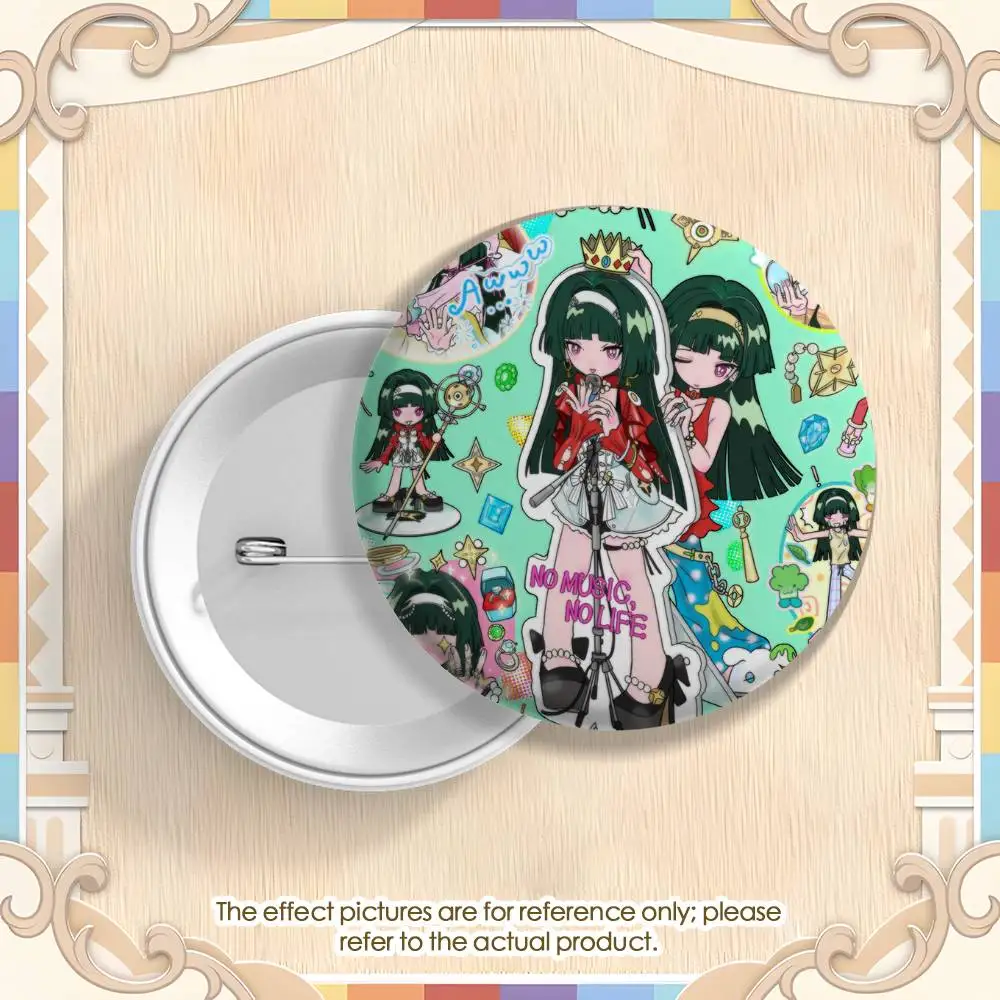 Zzz Zenless منطقة صفر مخطط شارات مستديرة رائعة شارة دبابيس الإبداعية للملابس قبعة ظهره هدية الملحقات #3