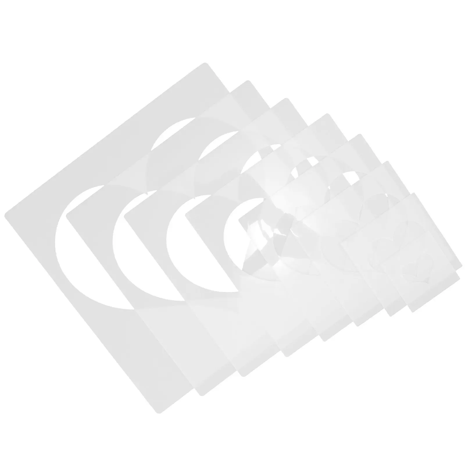 8Pcs Heart Drawing Templates Smooth Durable Reusable for DIY Crafts Art Stencils Decorative Wall Painting Molds