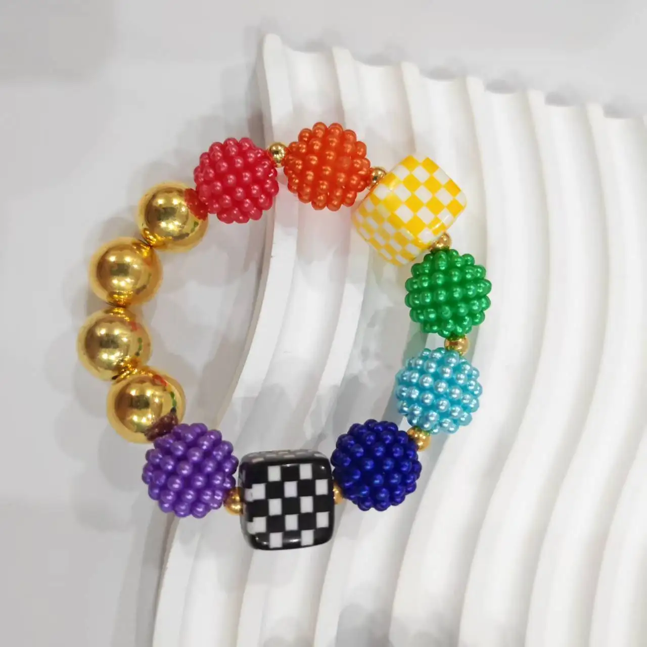 ขายร้อนสีสันสดใส Handmade สร้อยข้อมือลูกปัดเด็กน่ารัก Boutique สร้อยข้อมือ