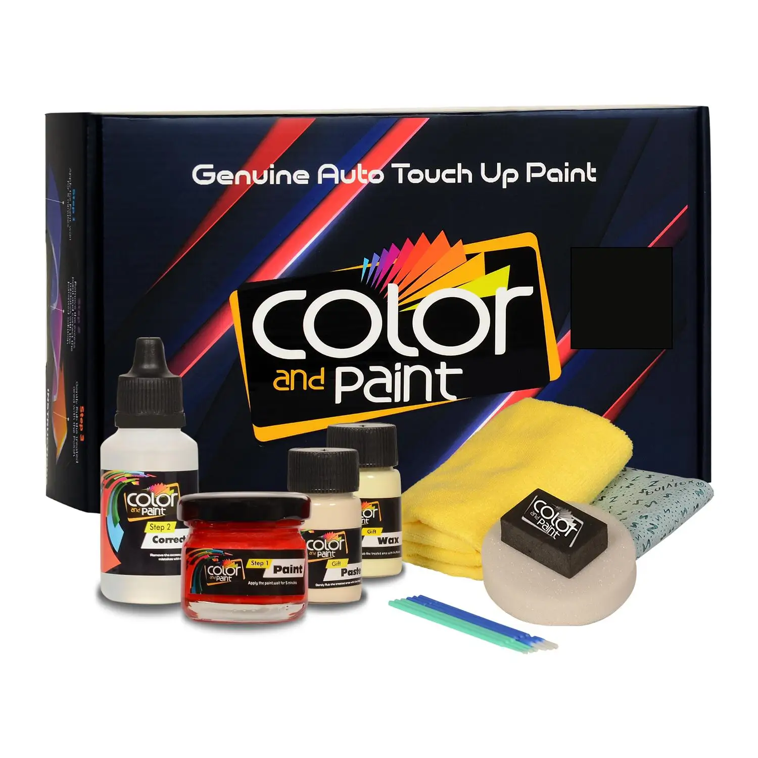 Color and Paint compatible with Audi Automotive Touch Up Paint - DEEP BLACK PERLEFFEKT - LC9X - Basic Care