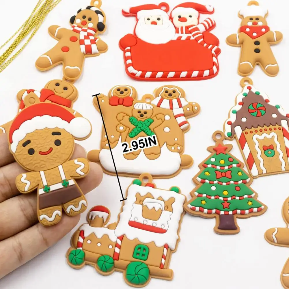 Gingerbread Man Christmas Ornaments Christmas Themed Gingerbread Man Ornaments for Xmas Tree Party Decor Set of 12 for Christmas