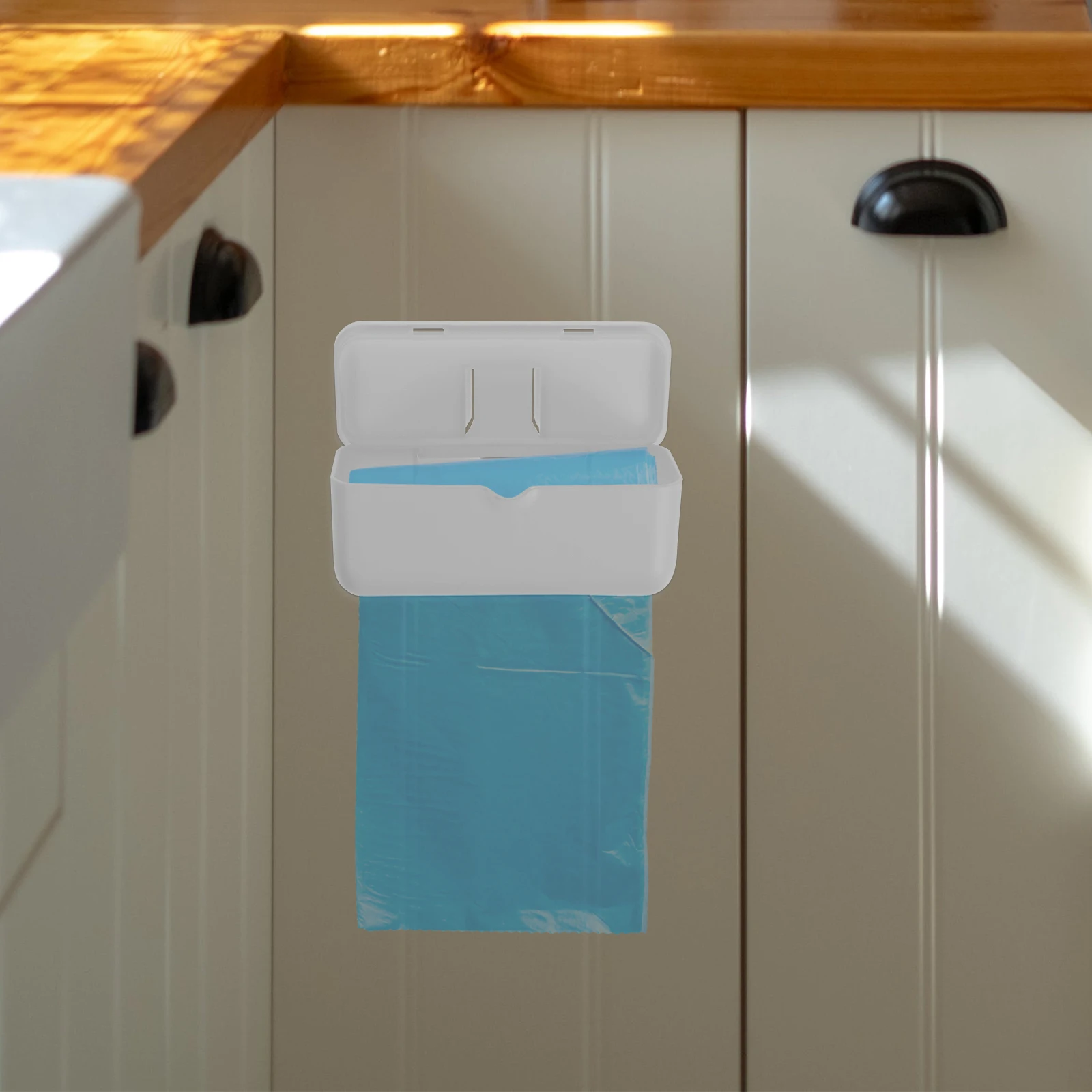 

2Pcs WallMounted Box Trash Bag Trash Bag Holder Holder Bathroom Kitchen Large Capacity Plastic Organizers Home Use