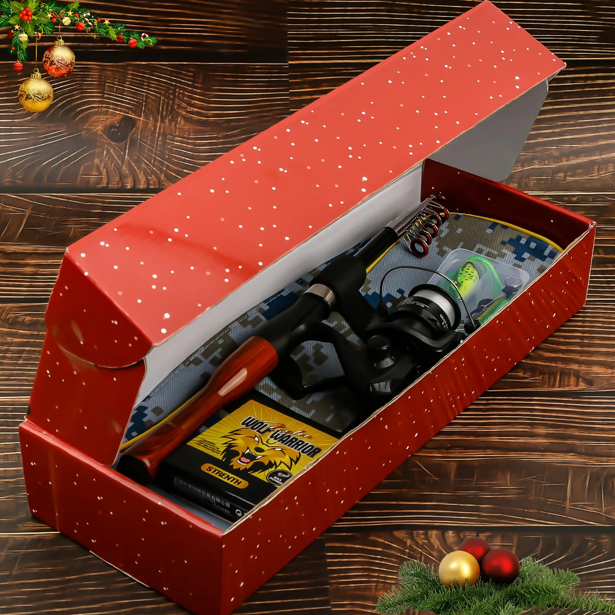 Lure1.3m 1.6m 1.8m Rods Portable Fishing Pole and Reel Combos and String with Fishing Line Full Kits for Kids As Christmas Gifts image 3