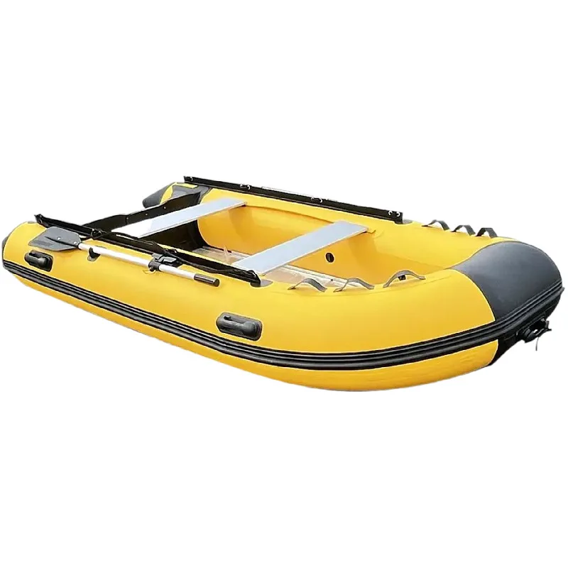 B08 Flood Control Emergency Aluminum Alloy Bottom Charge Boat Inflatable Rubber Boat Lifeboat Canoe
