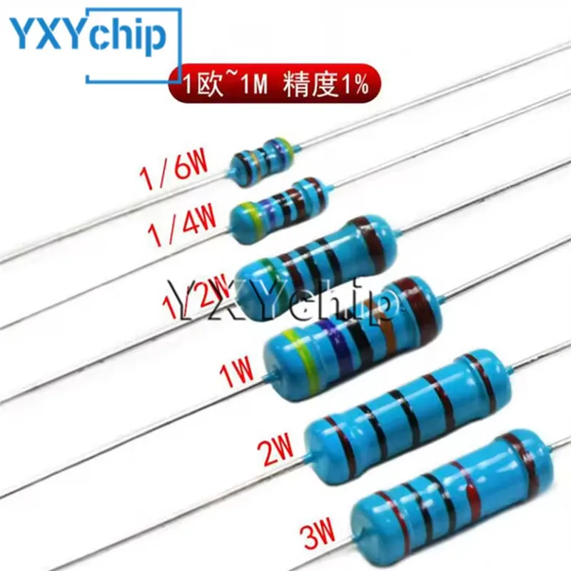 10pcs 3W ตัวต้านทานฟิล์มโลหะ 3R3.3R 3.6R 3.9R 30K 33K 36K 390K 300 330 360 OHM R ความแม่นยํา 1% ห้าสีแหวนความต้านทาน 0.1R-1M