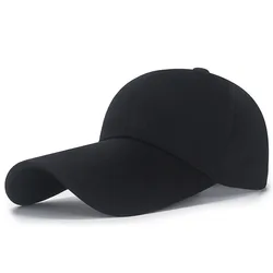 Gorras de béisbol de ala Extra larga para hombres y mujeres, sombrero de visera transpirable ajustable, sombrero clásico para camionero al aire libre, sombrero liso de perfil bajo