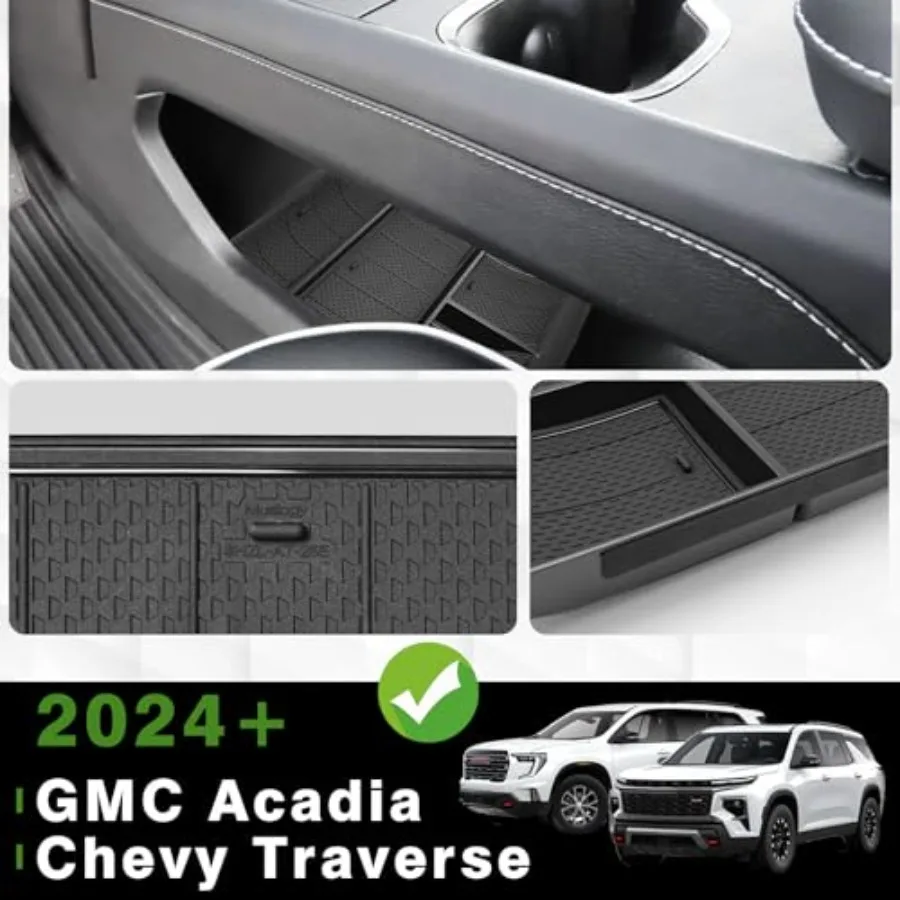 Center Compatible with 2024-2026 GMC AcadiaandChevy Traverse Accessories Interior Storage Insert Tray Secret Compartment Lower