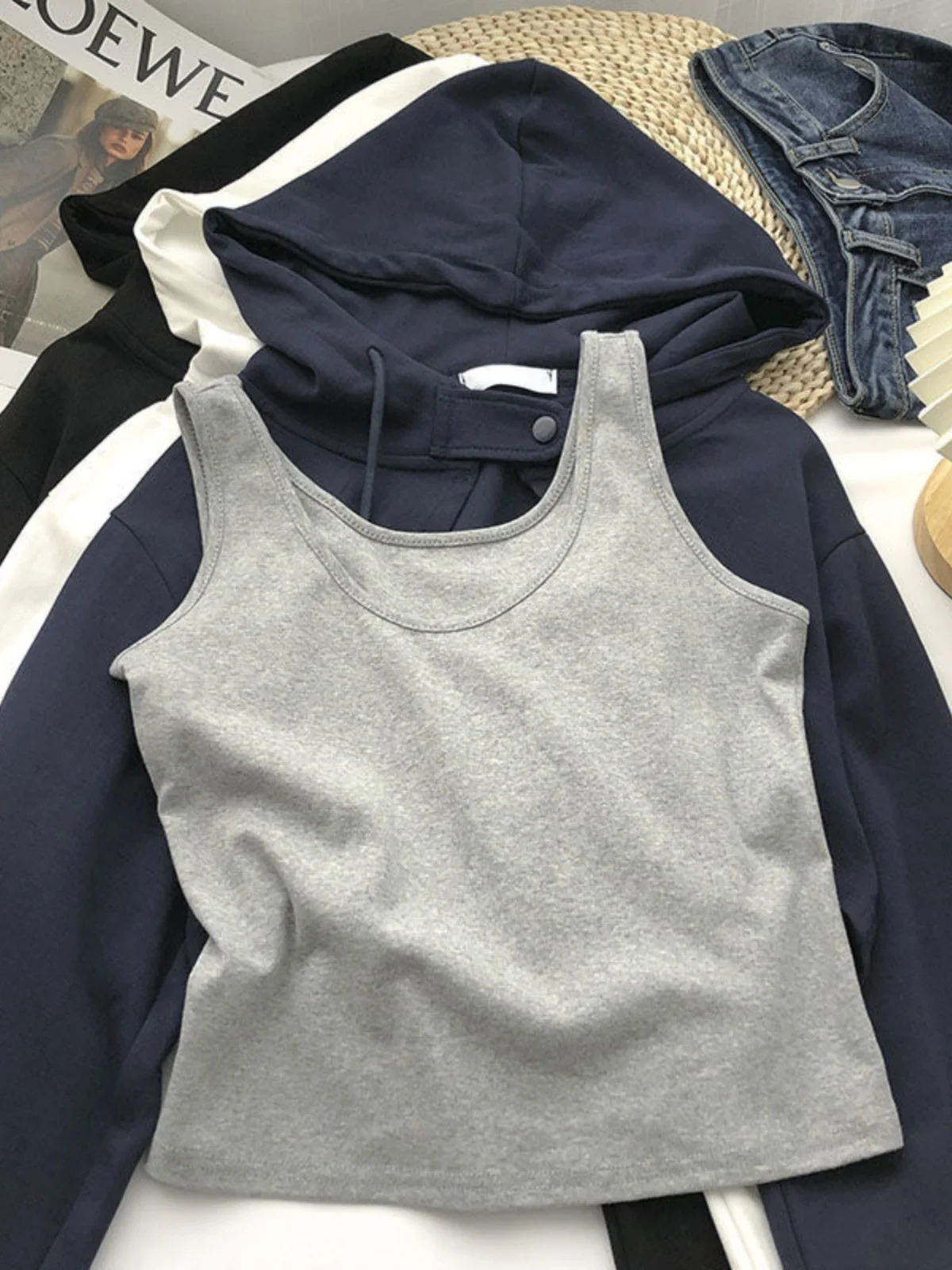 Loose Korean Sle Women's Hoodie Long Sve ortie Single Piece Sweatirt Spring Faion plus Size Casual Streetwear