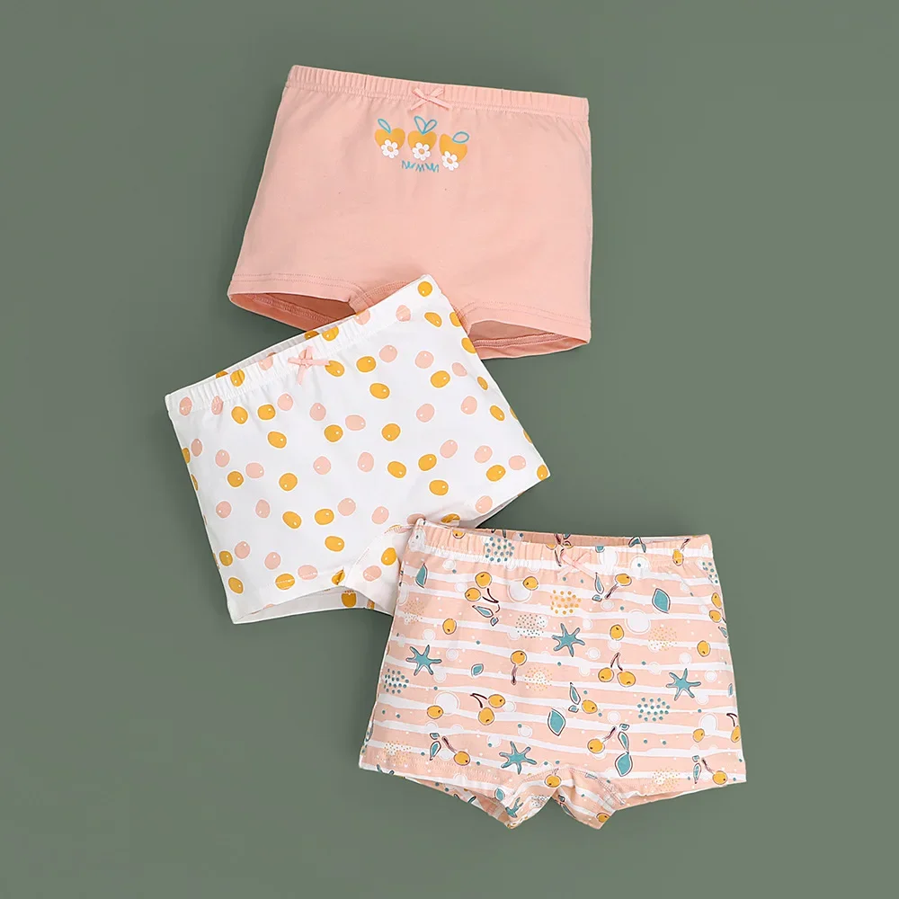 3 pezzi/lottp ragazze pantaloncini mutandine bambini modello cartone animato boxer slip ragazzi pantaloni di sicurezza morbidi 2-12 anni biancheria