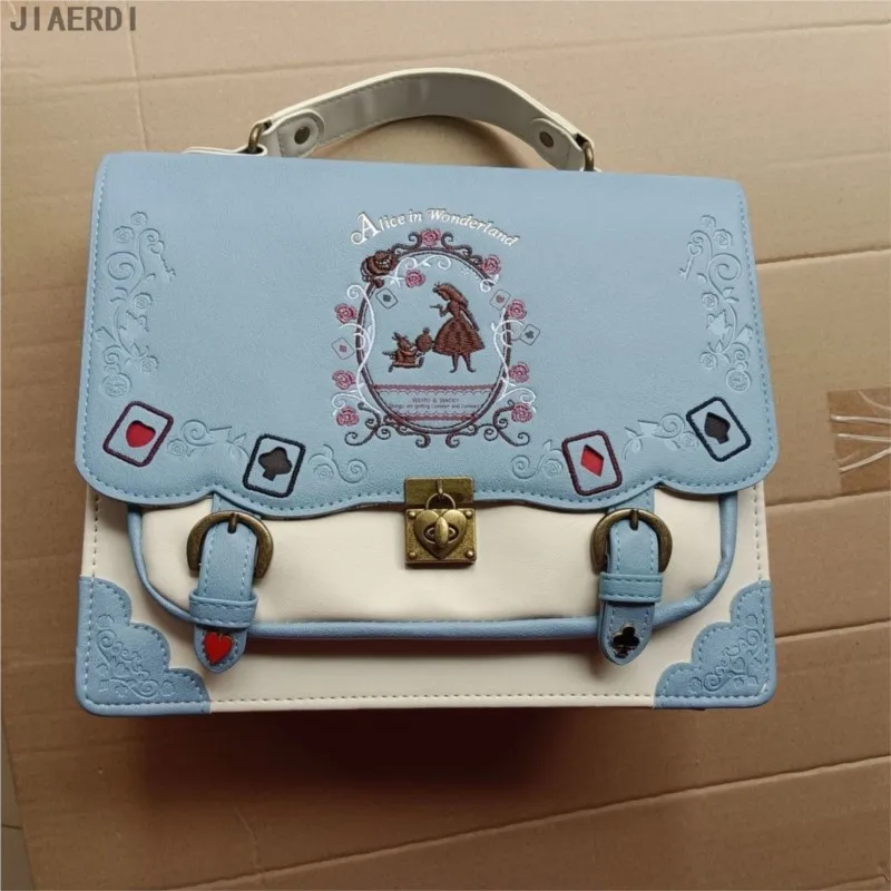 Alice In Wonderl Lolita Briefcase Backpack Women Vintage Jk Schoolbag Messenger Bag Female Harajuku Kawaii Y2k Handbags Mochila