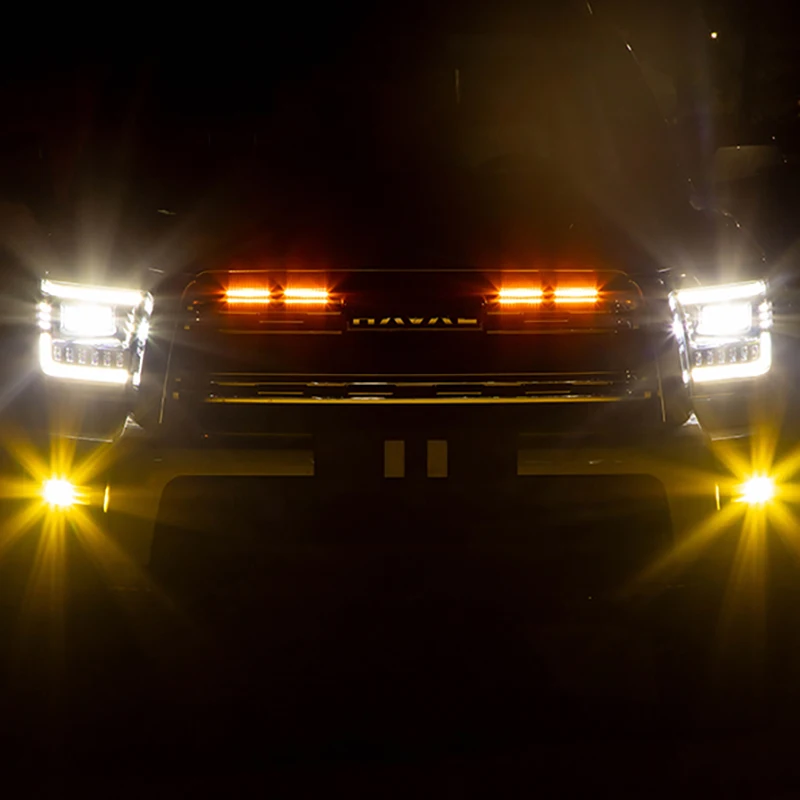 For Haval H5 II 2023 2024 Lightning Medium Net Spotlight Refitted LED Yellow Light Non-destructive Installation Accessories