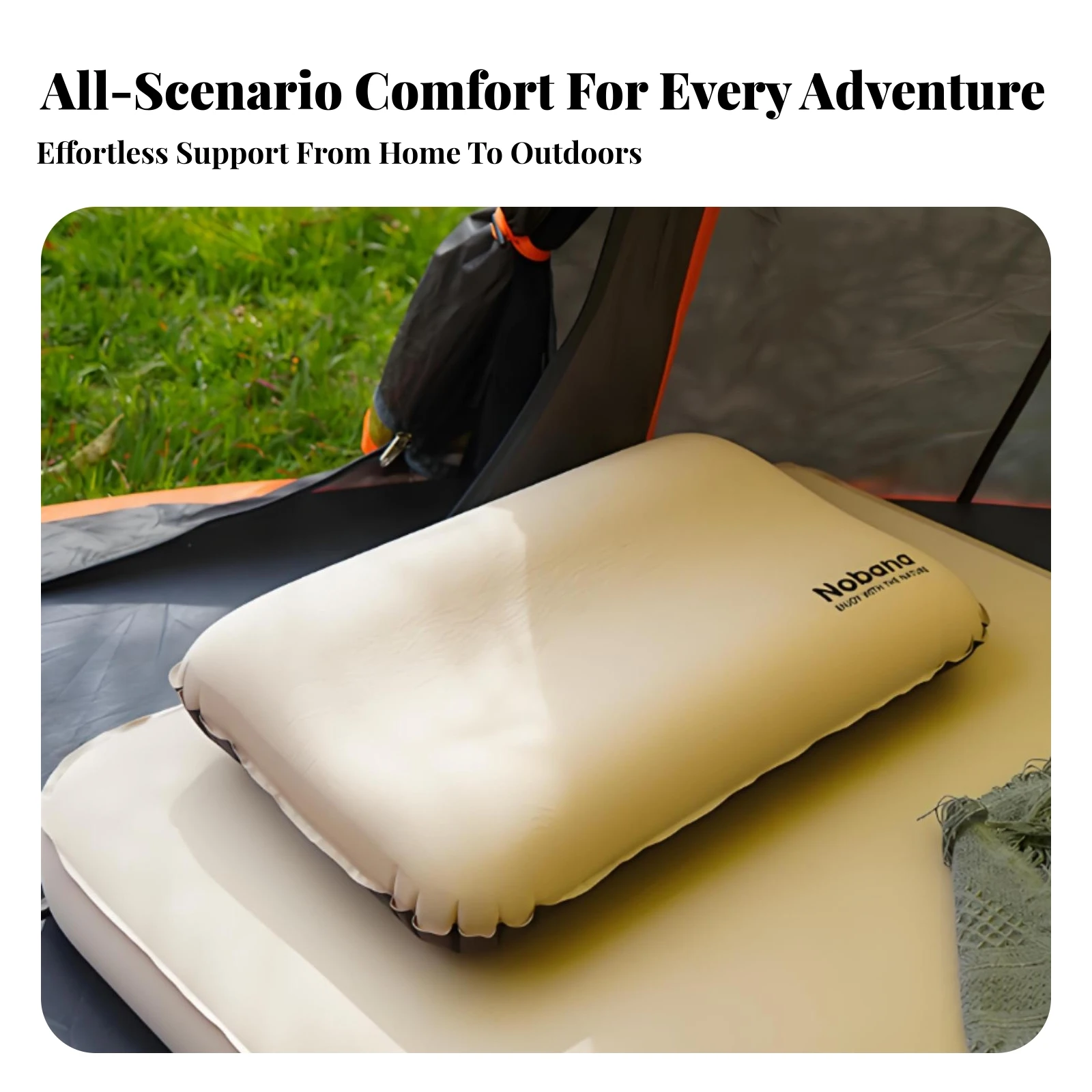Outdoor Camping Inflatable Tent - Bantal Tiup Otomatis dengan Katup Terintegrasi,