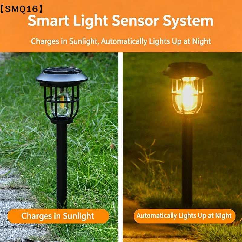 LED Solar Camping Lamp Human Body Sensing Lawn Lights Outdoor Waterproof Solar Light Garden Street Decor Solar Garden Light【SMQ】