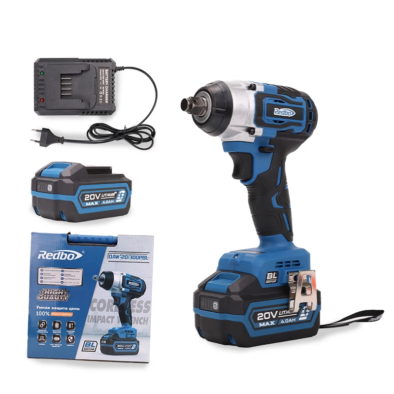 EDON 1/2 inch 21v electric 300 nm torque cordless impact wrench 2400rpm high speed 4.0AH Battery