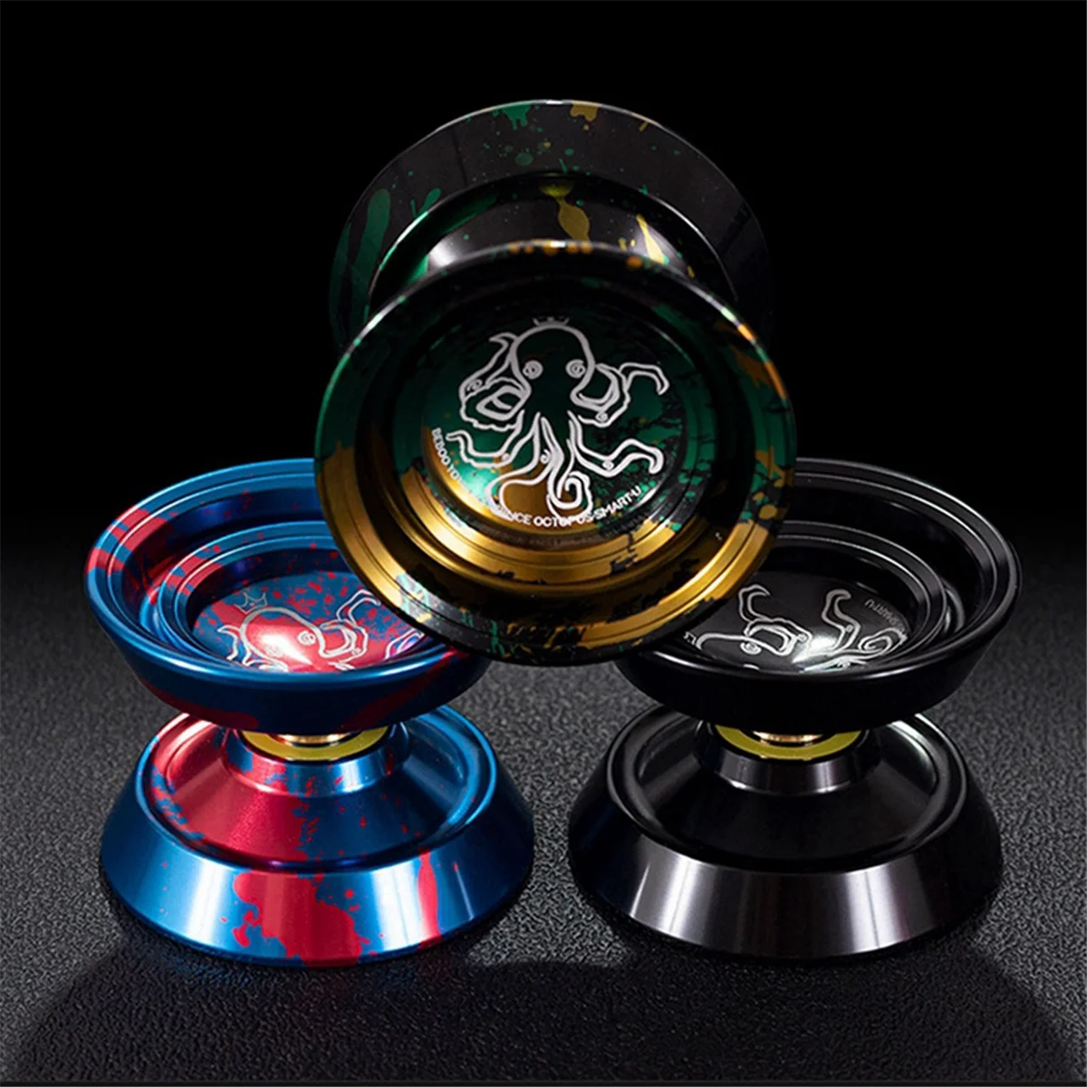 AA74 يويو معدني احترافي مع 10 محمل كروي يويو غير مستجيبة للأطفال والكبار والمبتدئين C