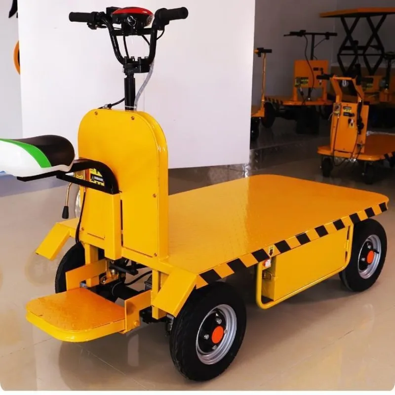 Electric flatbed car can ride two-way four wheels upside down