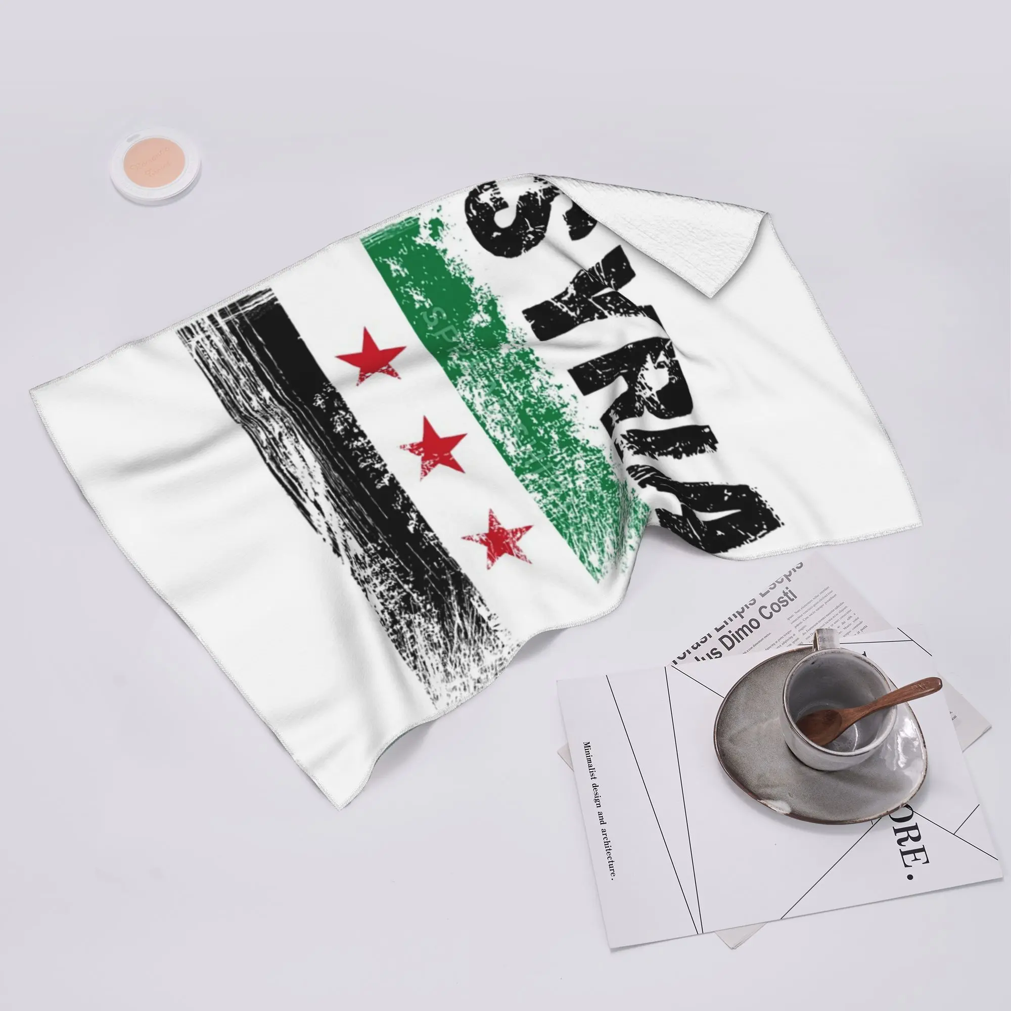 Custom Free Syria flag Soft Face Towel Quick Dry Pool Bath Cotton Towels Absorbent
