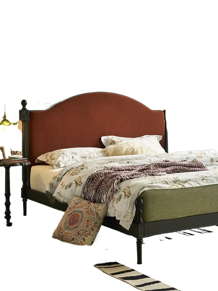 

1.5 meters 1.8 meters double small apartment household American medieval cream wind master bedroom bed