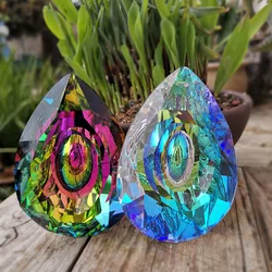 Crystal Prism Suncatcher 76mm AB-Color Chandelier Parts Hanging Pendant Home Wedding Window Decoration Figurine DIY Sun Catcher