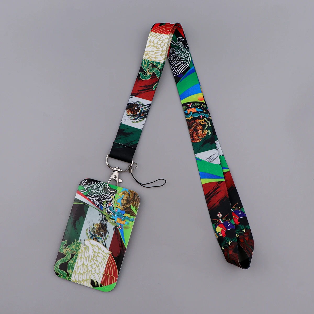 Lanyard seri bendera Amerika Brasil untuk kunci penutup kartu ID tempat lencana kunci telepon Lanyard tali gantungan kunci Aksesori tali