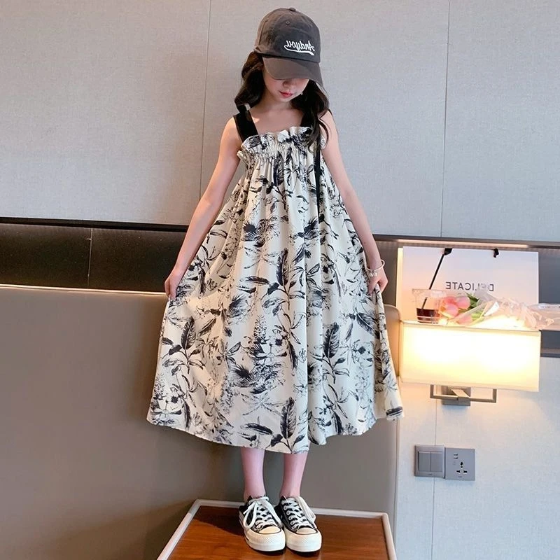 

Baby Girls Dress 2025 Summer New Fashion Elegant Princess Dresses for Girls Flowers Dress Birthday Party Kids Clothes 4-10 Years